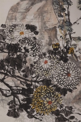 赵云壑 菊石图 by Zhao Yunhe on artnet